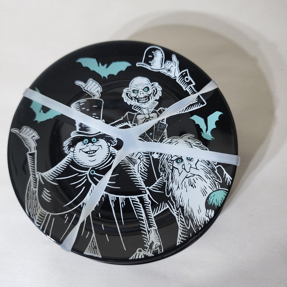 Disney Haunted Mansion Hitchhiking Ghosts Stoneware Appetizer Plate Set of 4